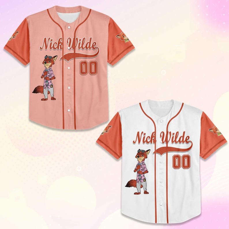 Custom Nick Wilde Baseball Jersey, Disney Zootopia 2 Baseball Jersey Shirt, Disneyland Family Outfit Shirt, Disneyland Birthday Gift bild 5