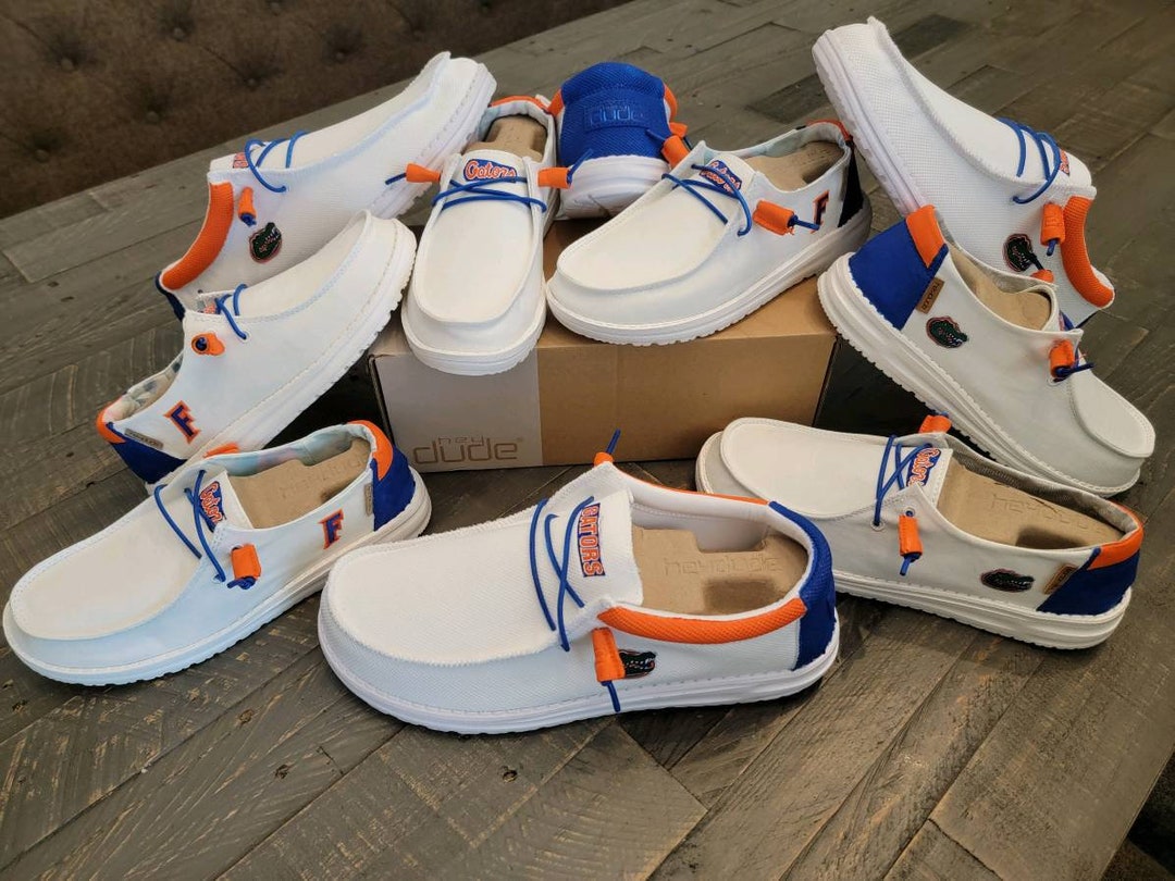 Men's Custom Painted Florida Gators Hey Dudes Etsy