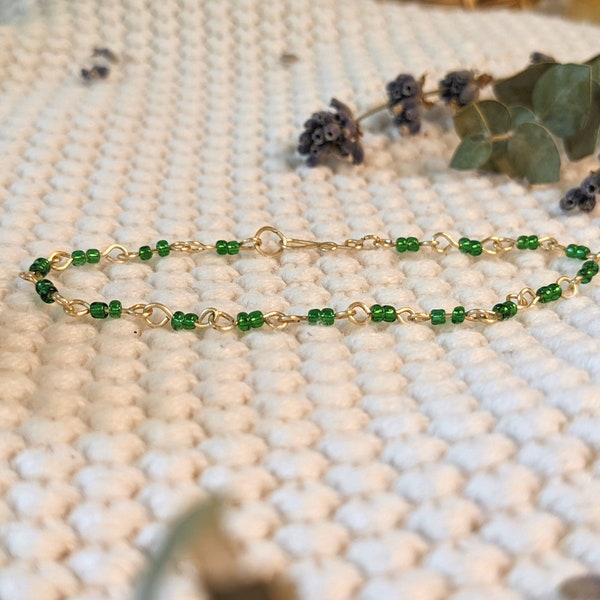 Green Gold Bracelet Etsy