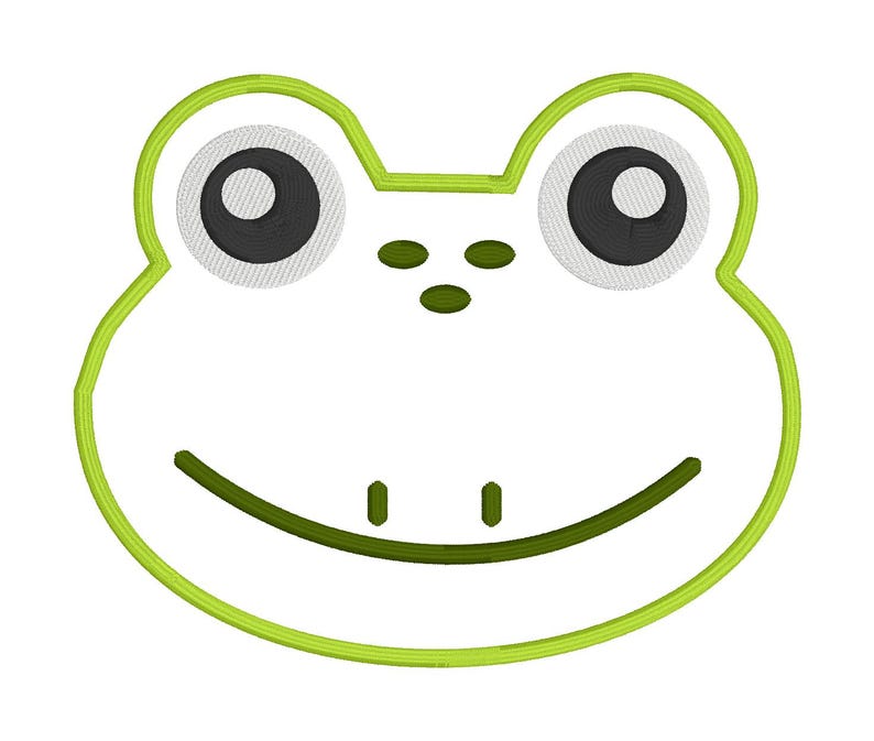 Applique Frog Face Peeker Embroidery File (digital Download) - Etsy