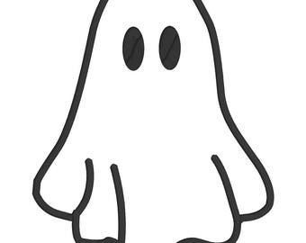 Applique Ghost Embroidery Design Bundle 5 versions - Digital Download - 5x7 & 6x10 - Applique Ghost - Spooky Ghost Designs