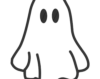 Applique Ghost Embroidery Design - Digital Download - 5x7 & 6x10 - Applique Ghost - Spooky Ghost Design- Cute Ghost Applique