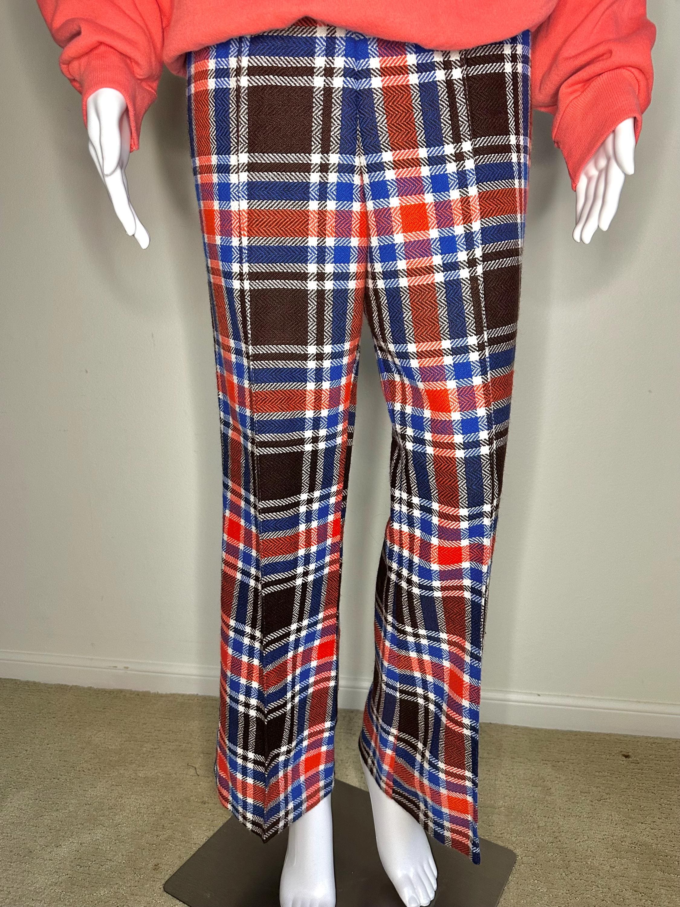 Tartan Flare Pants - Etsy
