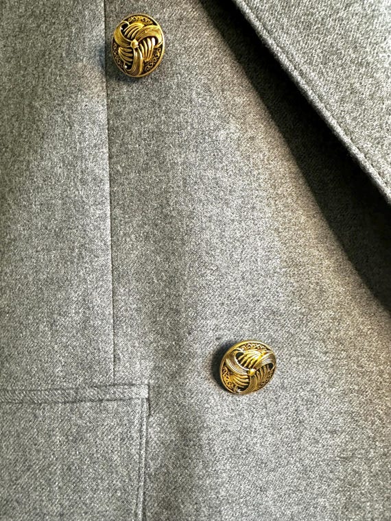 Vintage 90s Wool Grey Pant Suit, Minimalist Two Piece Set - Etsy