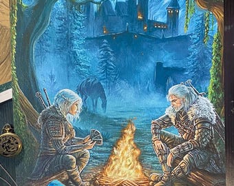 Night on the path Signed Art Print Inspired By the Witcher 3