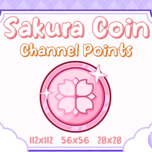 Sakura Channel Points Streaming Package Sakura Cute Kawaii Channel Points Pink Flower
