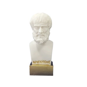 Alabaster Aristotle Bust Statue - Ancient Greek Philosopher (15cm)