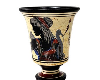 Handmade Artemis Pythagorean Cup: Ancient Greek Ceramic Mug