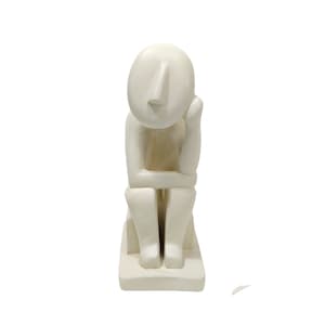 Kykladen &#39;Denker&#39; Statue: Antike griechische minimalistische Dekoration (15,5 cm)