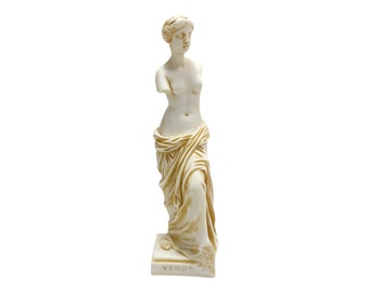 Statue d'Aphrodite de Milo en albâtre : sculpture de déesse grecque (25,4 cm)