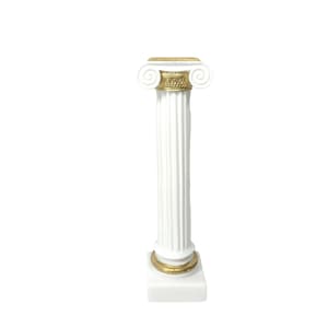 Ancient Greek Ionic column white gold statue 23cm, Classic art home decor, Column Ionic order, Ancient Greek Architecture, Acropolis column