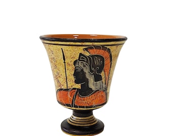 Malowany puchar pitagorejski Ateny, dekoracja z mitologii greckiej