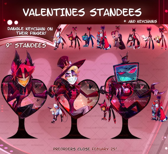 Hazbin Hotel Valentines Keychains PRE-ORDER Ll Lucifer, Alastor