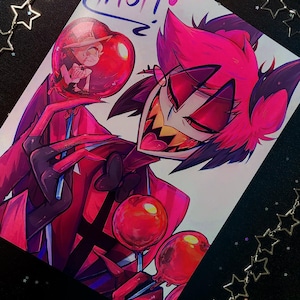 Radioapple Fanart Prints ll Hazbin Hotel Alastor & Lucifer Morningstar Art Prints