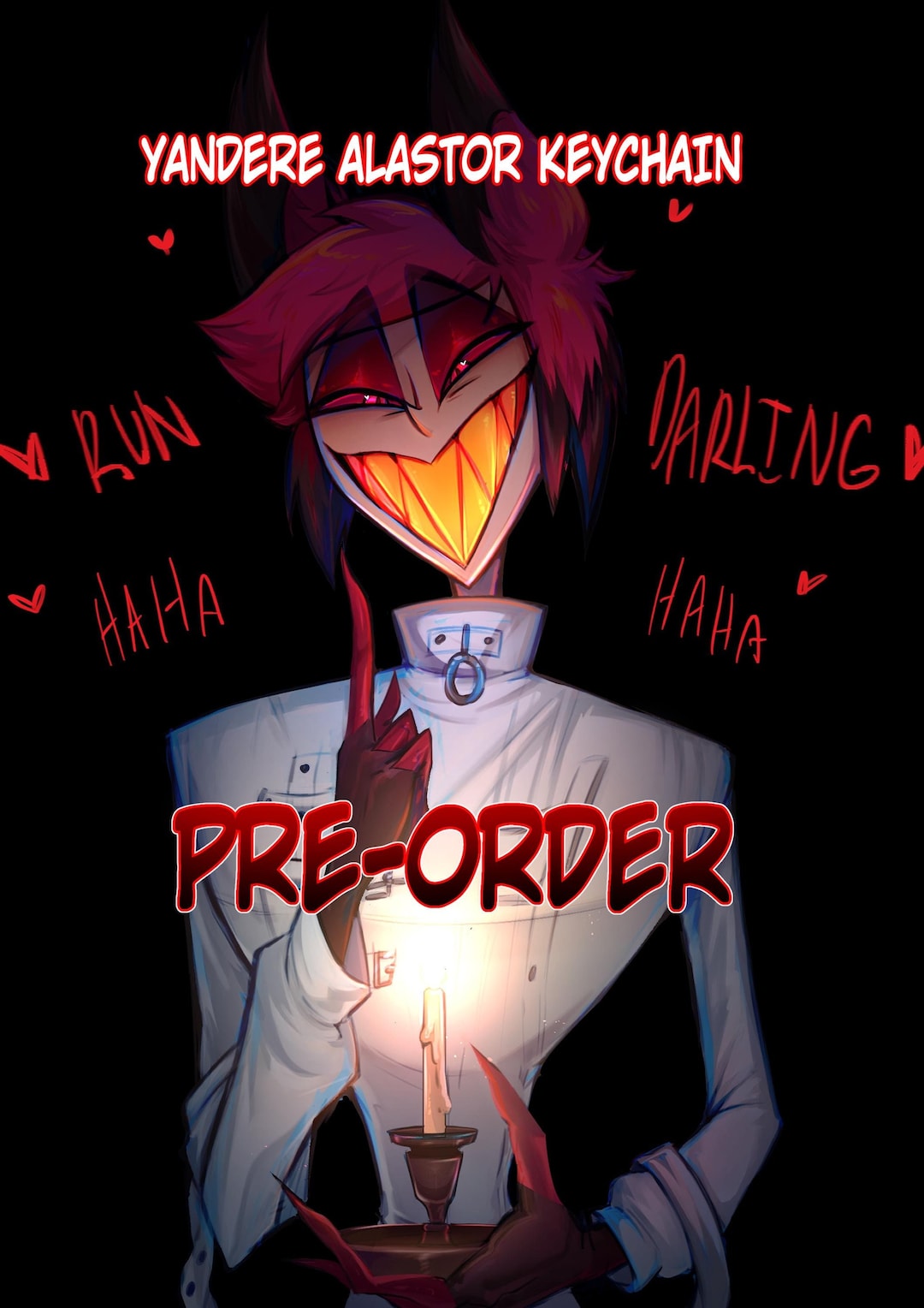 PRE-ORDER Hazbin Hotel Alastor Keychain Ll Halloween Special of Yandere ...
