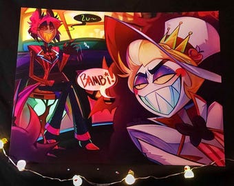 Hazbin Hotel Summer Alastor Fan Art Print Ll Alastor Summer Poster