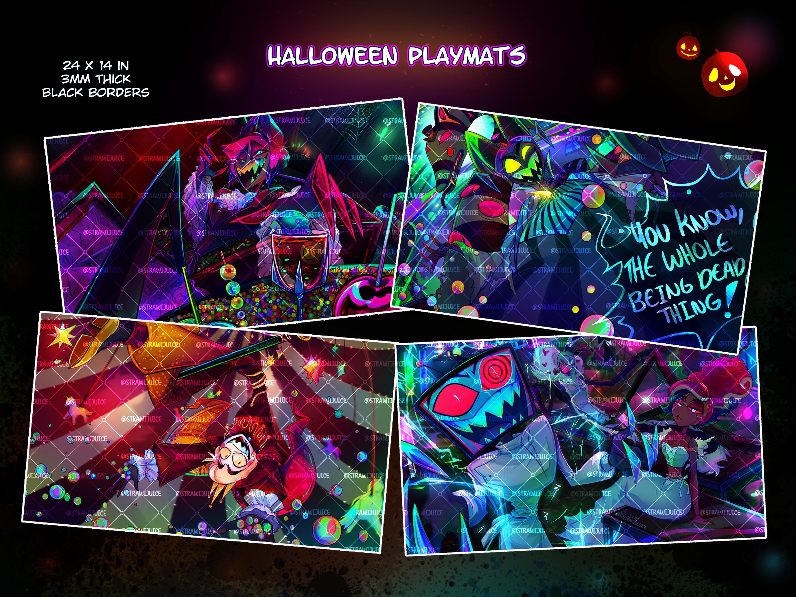 Hazbin Hotel Halloween Fanmade Playmats PRE-ORDER Ll Alastor