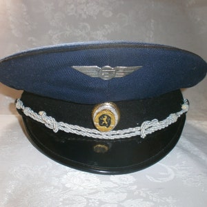 Vintage Old Military railway Hat Cap -RARE - Uniform Visor Hat Peaked Cap