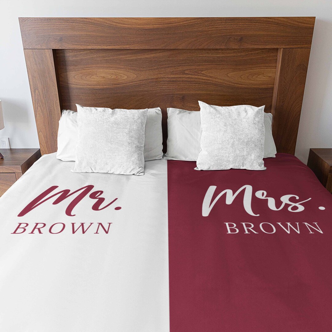 Custom Blanket for Couples,mr and Mrs,home Decor,engagement Gift,just