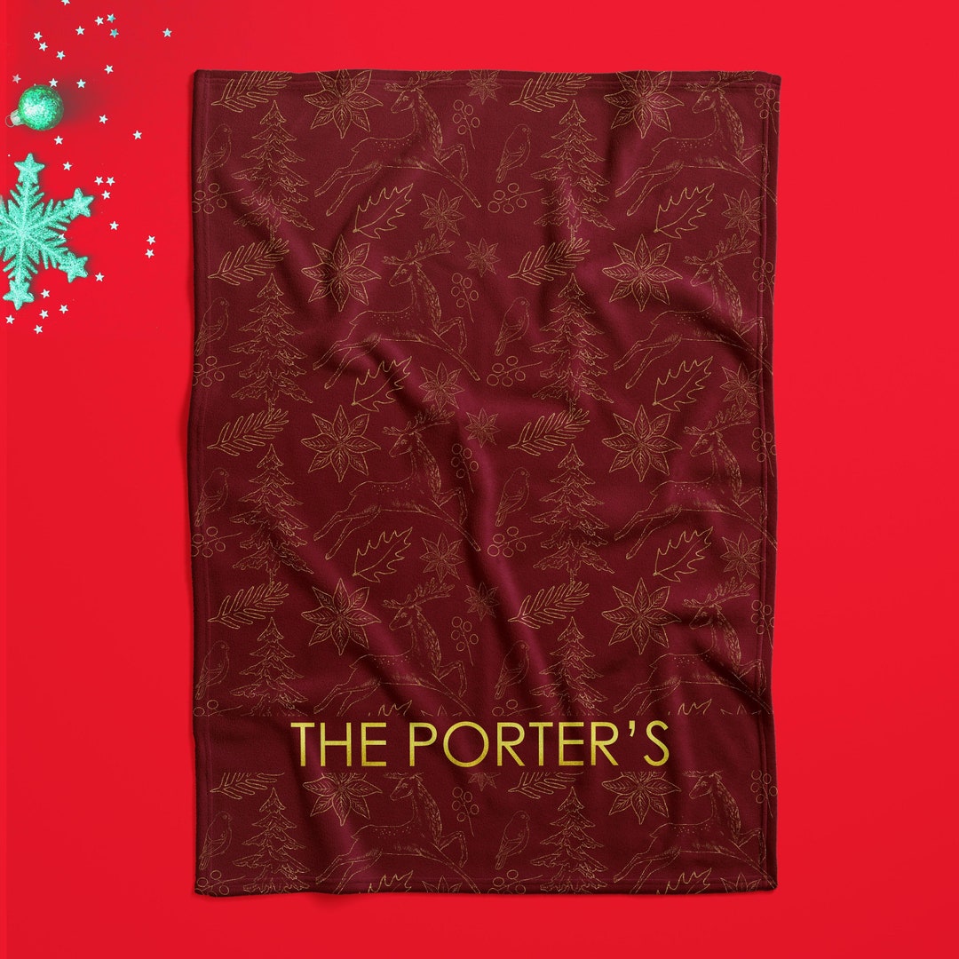 Christmas Family Throw Blankethome Decorchristmas Etsy