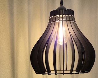 Ceiling lamp made of sustainable FSC-certified wood | Living room lamp | Kitchen lamp | Colored or natural
