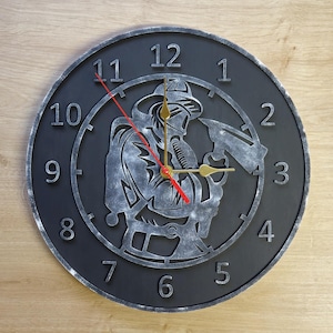 Feuerwehruhr | Shabby Chic | Wanddeko | Feuerwehr | Uhr