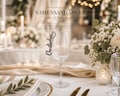 Name tags for glasses | durable PLA | name tags for wedding/christening seating charts | glass hangers | glass markers | seating plan | place cards product logo
