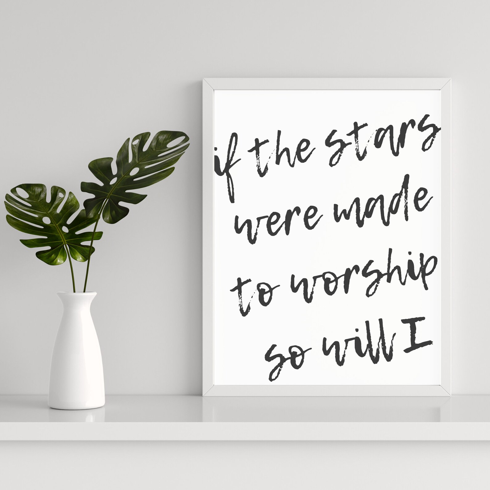 If the Stars Were Made to Worship so Will I | Christian Song Printable