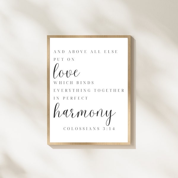 Colossians 3 14 - Etsy