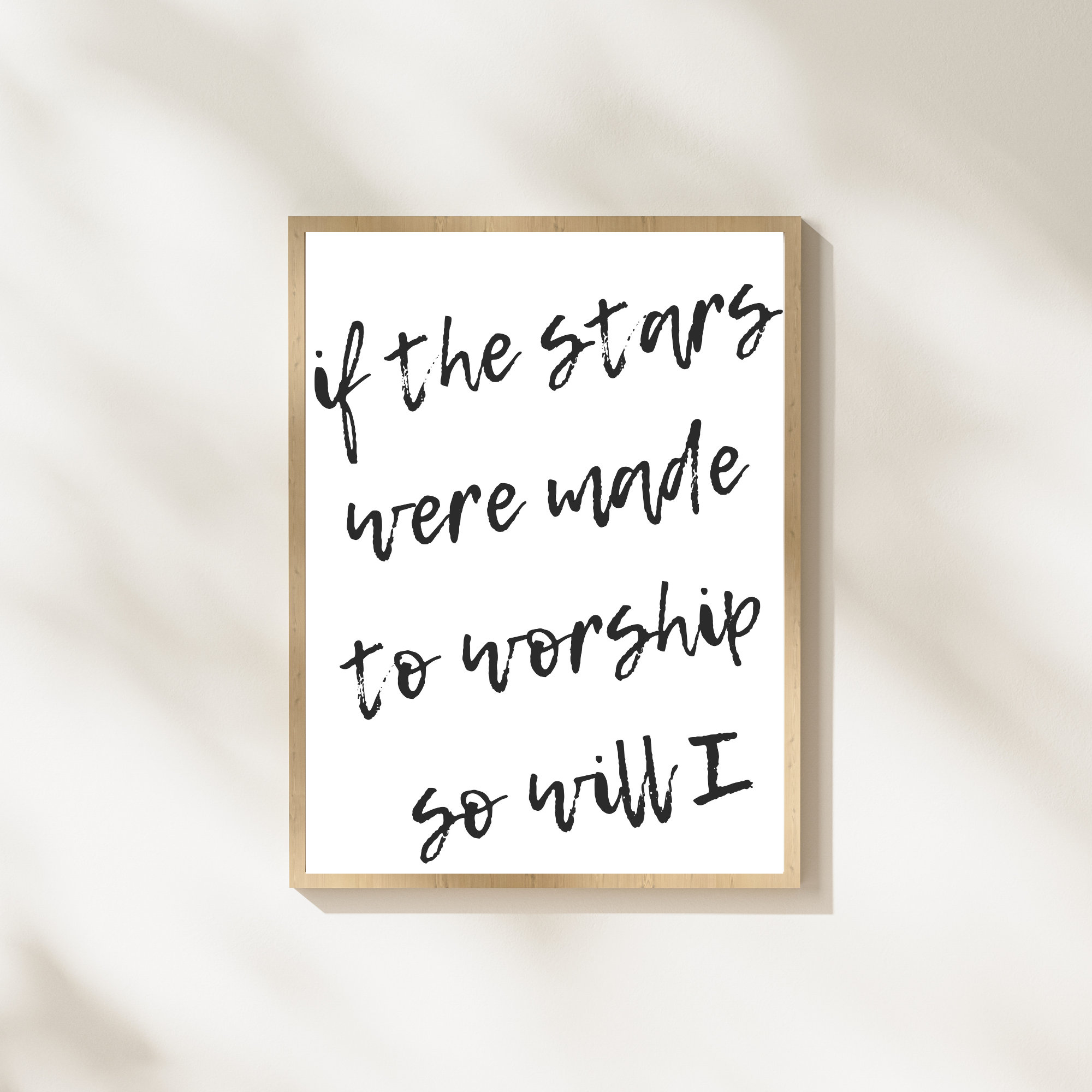 If the Stars Were Made to Worship so Will I | Christian Song Printable