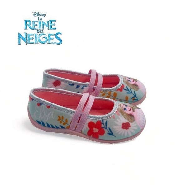 Chaussons enfant type ballerine La Reine Des Neiges rose -Fille