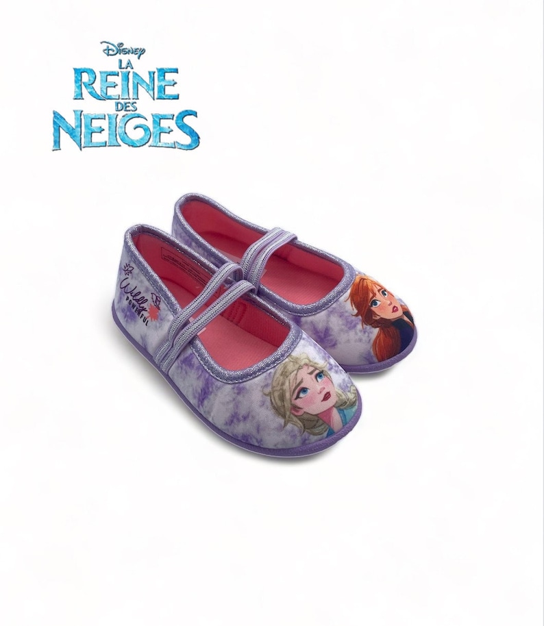 Chaussons la reine des neiges rose style Tie & Dye - Fille