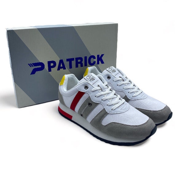 Basket ville Blanche streetwear à bande de marque Patrick Homme