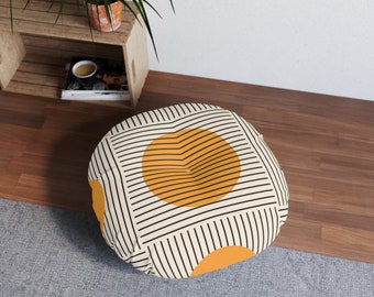 Round Tufted Floor Pillow