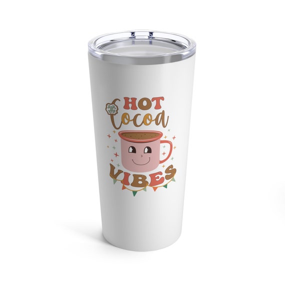 Hot Cocoa Vibes Christmas 20oz Tumbler Lid, Stainless Steel