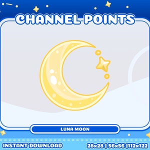 Moon Channel Points Icon for Twitch | Twitch Emotes | Stream Emotes