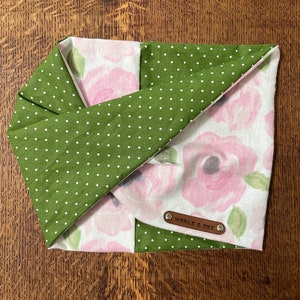 Dog Infinity Scarf (Rosé) - Bandeau Scarf, reversible, cotton, dog neck wear, snood/bandana
