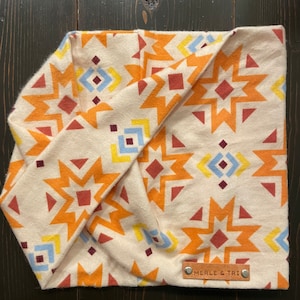 Dog Infinity Scarf (Sierra) - Bandeau Scarf, dog neck wear, aztec/navajo, dog snood/bandana