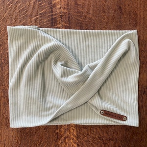 Dog Infinity Scarf (Mint) - Bandeau Scarf, dog neck wear, dog snood/bandana