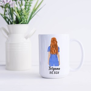 Custom Nurse Mug, Personalized Nurse Gift, Graduation Present, Nursing Appreciation, Healthcare Workers Love Coffee, RN