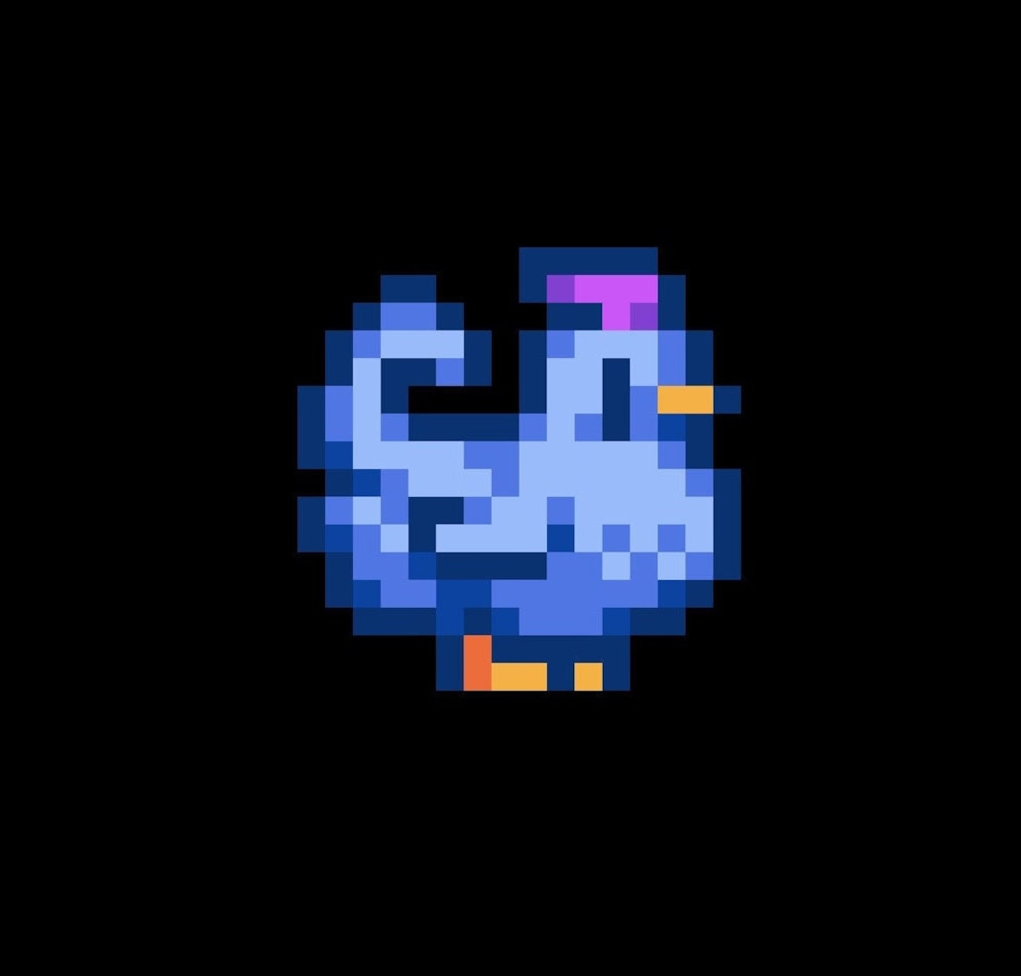 Stardew Valley Blue Chicken Cross Stitch Pattern - Etsy