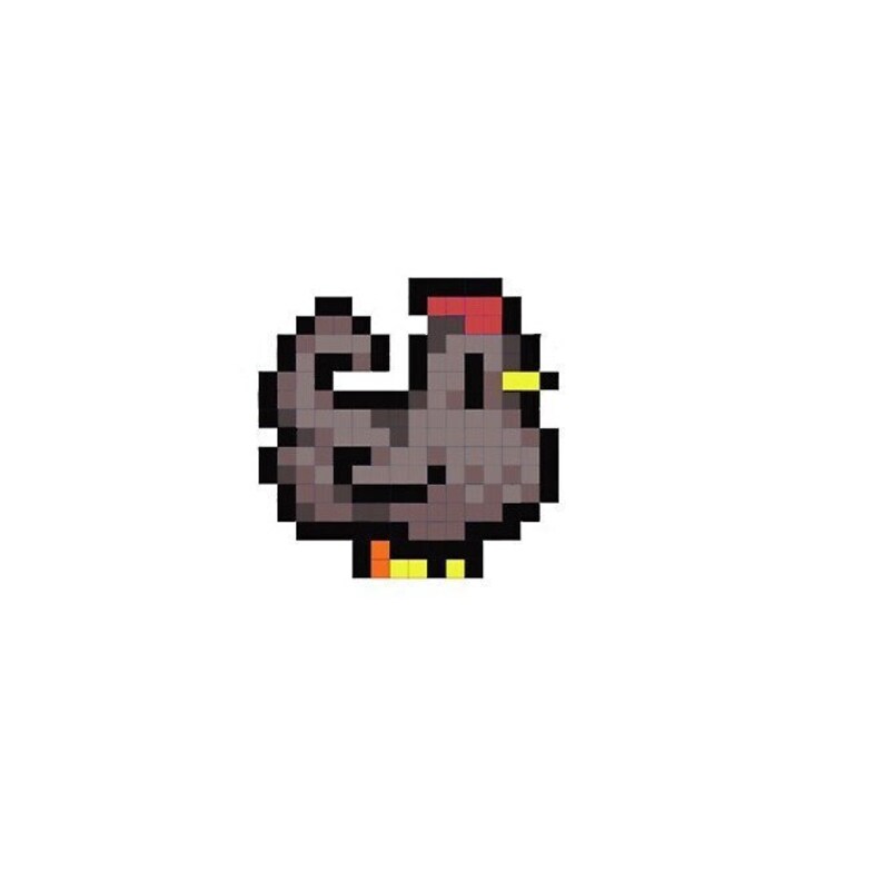 Stardew Valley Void Chicken Cross Stitch Pattern Etsy