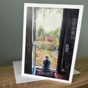 Carte de voeux vierges beaux-arts 15 x 7 pouces, enveloppe incluse - Les bénéfices de celle-ci sont reversés à l'association caritative Growing Hope, achetez-en 5 et obtenez 25 % de réduction