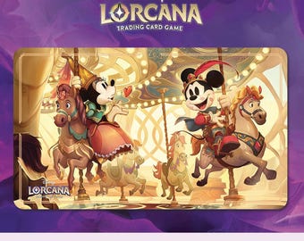 Disney Lorcana Playmat - Mickey and Minnie – Enchanted - Fabled Set 9 - TCG - Custom Playmat - Mousepad - Gamepad - Accessory