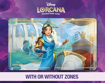 Disney Lorcana Playmat - Belle - Archazia's Island - TCG - Custom Playmat - Disney - Mousepad - Gamepad - Accessory - Beauty & The Beast