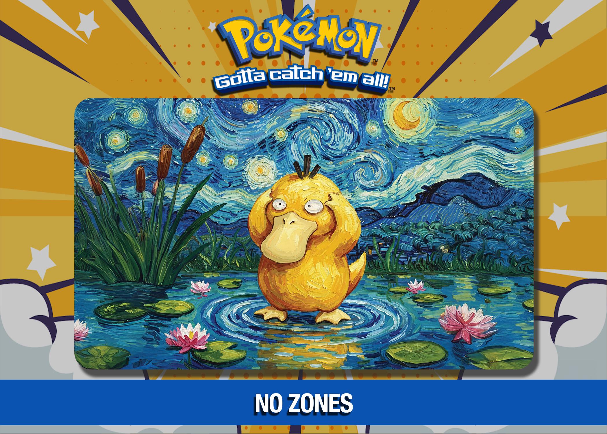 コダック 波打つ混乱 - ゴッホ風ポケモンプレイマット - TCG