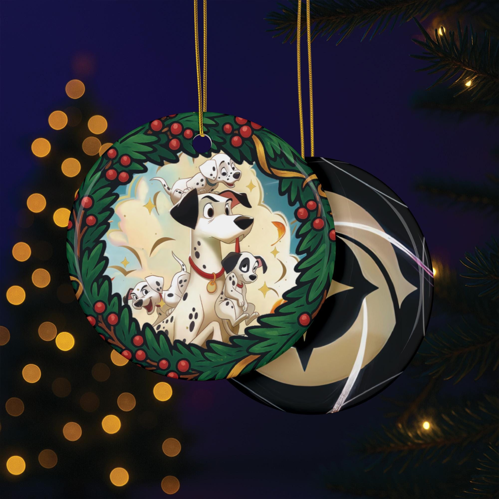 Disney Lorcana 101 Dalmations - Holiday Wreath Ornament - Double