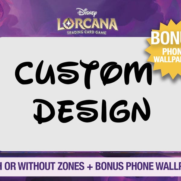 Tappetino da gioco Disney Lorcana - Personalizzato - TCG - Tappetino da gioco personalizzato - Disney - Tappetino per mouse - Gamepad - Accessorio