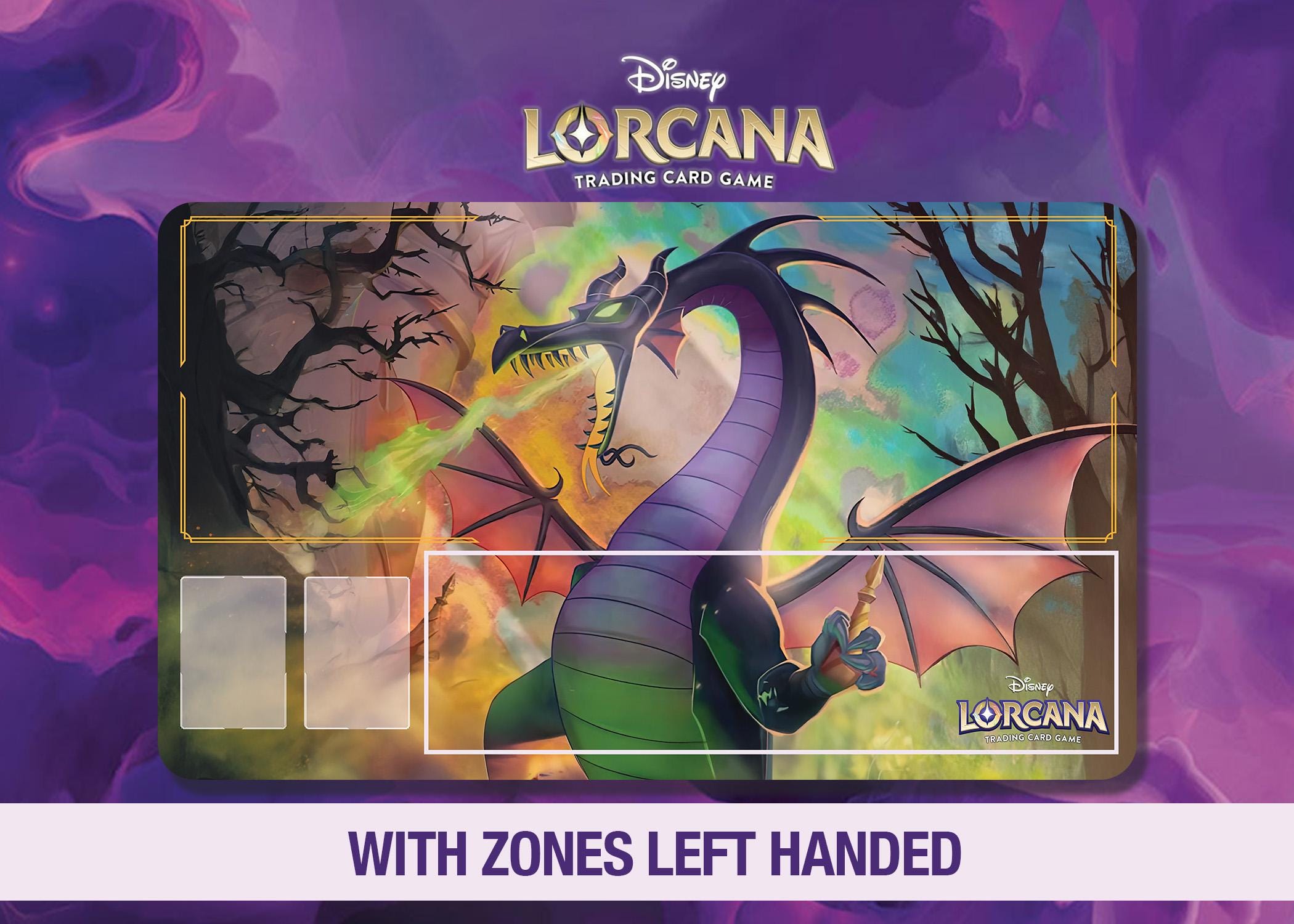 Disney Lorcana Playmat - Maleficent - Dragon - Fabled Set 9 - TCG - Custom Play - Picture 8 of 8
