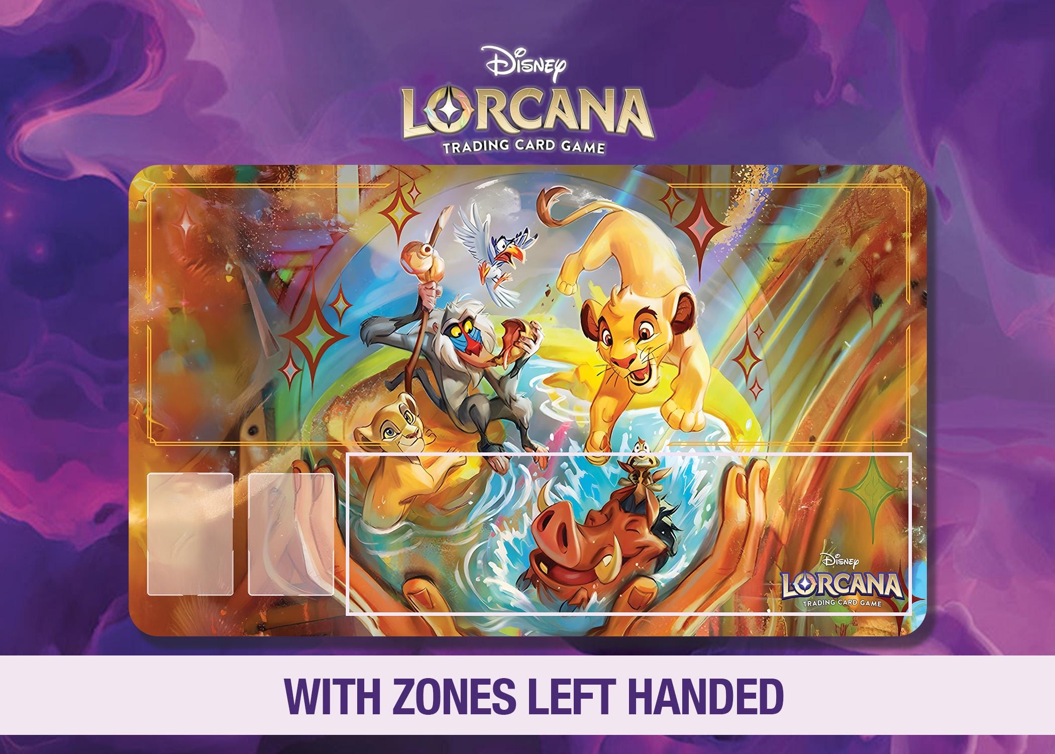 Disney Lorcana カードセットとプレイマット Disney Lorcana Playmat - The Lion King - It Means No Worries
